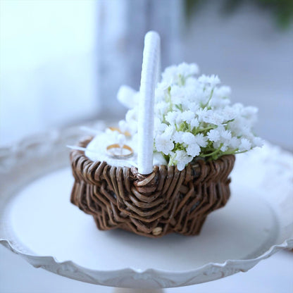 カスミソウのリングピロー 【結婚式 リングピロー】