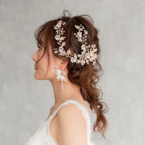 【ヘッドドレス】Lien ブライダルヘッドドレス 【結婚式　ヘアアクセサリー】