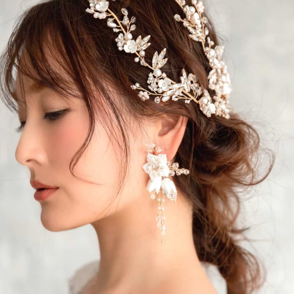 【ヘッドドレス】Lien ブライダルヘッドドレス 【結婚式 ヘアアクセサリー】