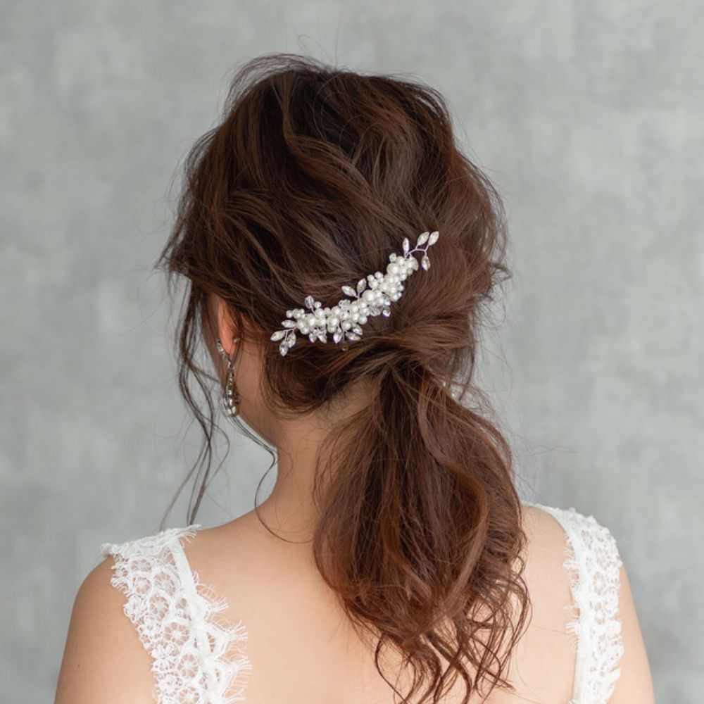 【ヘッドドレス】pearl ブライダルヘッドピース 【結婚式 ヘアアクセサリー】