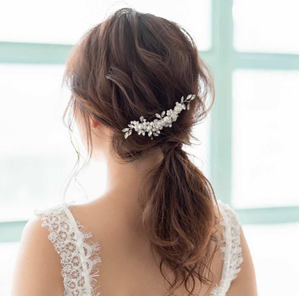 【ヘッドドレス】pearl ブライダルヘッドピース 【結婚式 ヘアアクセサリー】
