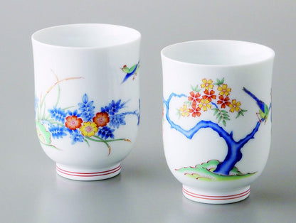 (染錦花鳥文)組湯呑 【結婚式 ギフト 引き出物 食器類】