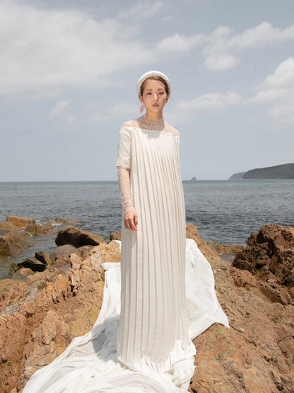 プリーツウェディングドレス【ウェディングドレス レンタル】