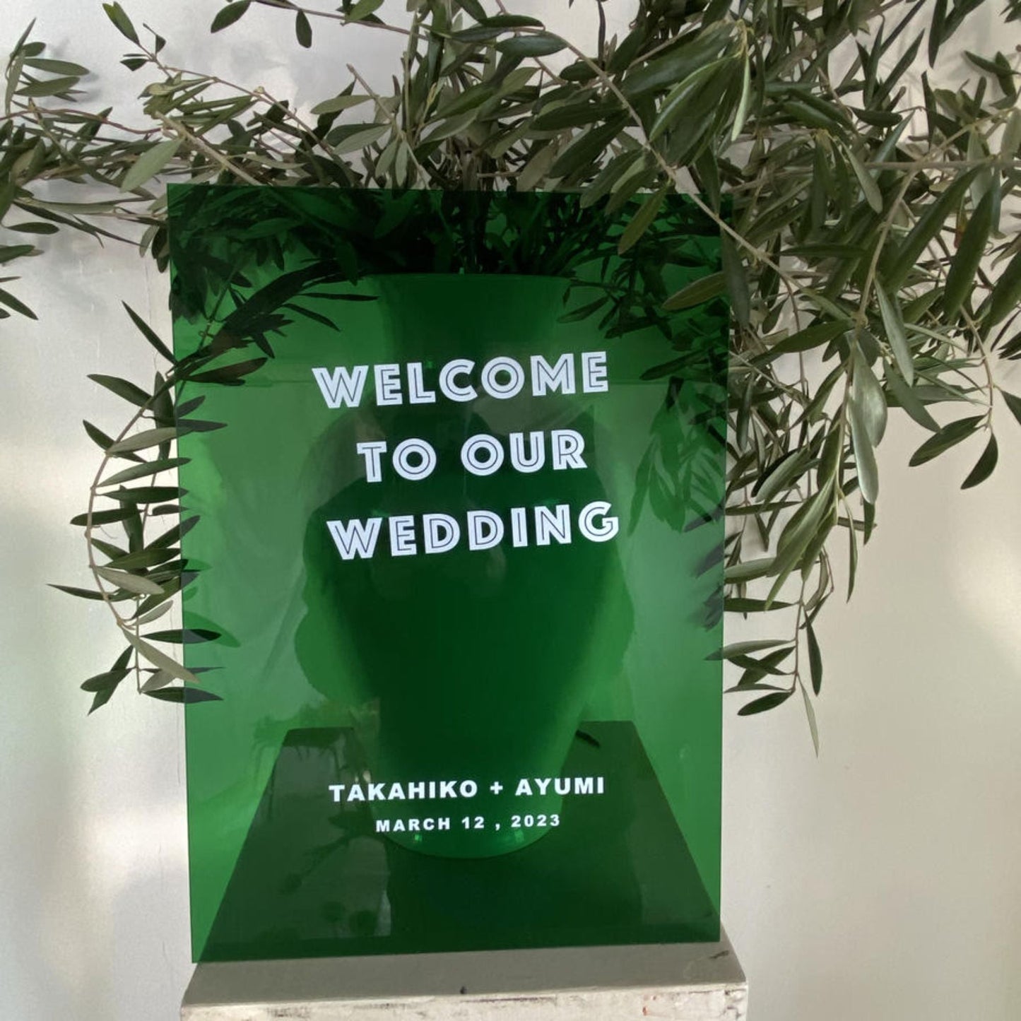 ACRYL green A3 【結婚式 ウェルカムボード オーダーメイド】