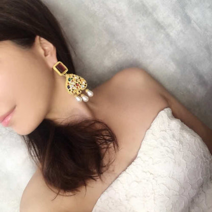 【ピアス・イヤリング】character ビジューピアス/ブライダルアクセサリー 【結婚式 ピアス イヤリング】