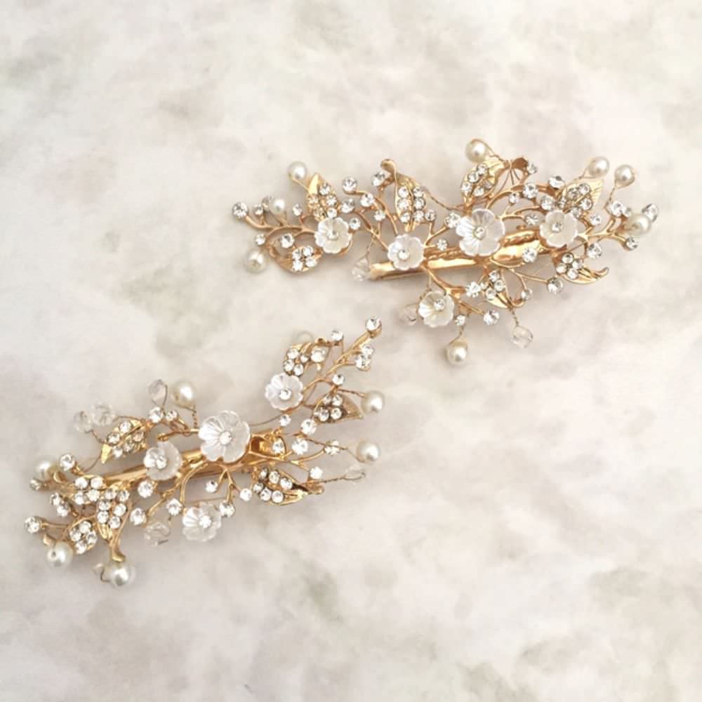 【ヘッドドレス】mat gold ブライダルヘッドアクセサリー 【結婚式 ヘアアクセサリー】