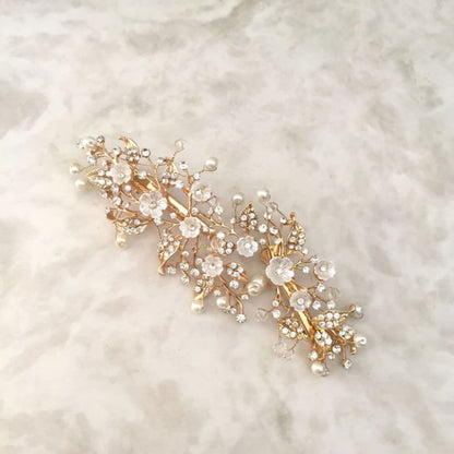 【ヘッドドレス】mat gold ブライダルヘッドアクセサリー 【結婚式 ヘアアクセサリー】