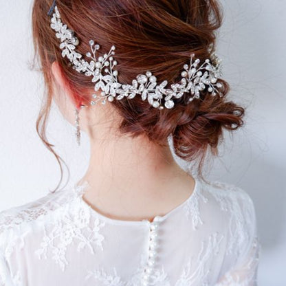 ブライダルヘッドドレス ビジュー パール 小枝アクセサリー a3 【結婚式　ヘアアクセサリー】