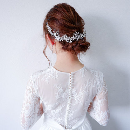 ブライダルヘッドドレス ビジュー パール 小枝アクセサリー a3 【結婚式 ヘアアクセサリー】