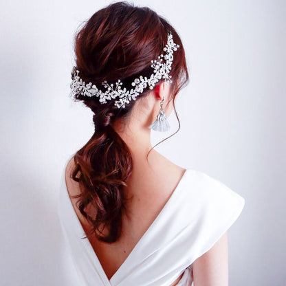 ブライダルヘッドドレス ビジュー パール 小枝アクセサリー a3 【結婚式 ヘアアクセサリー】