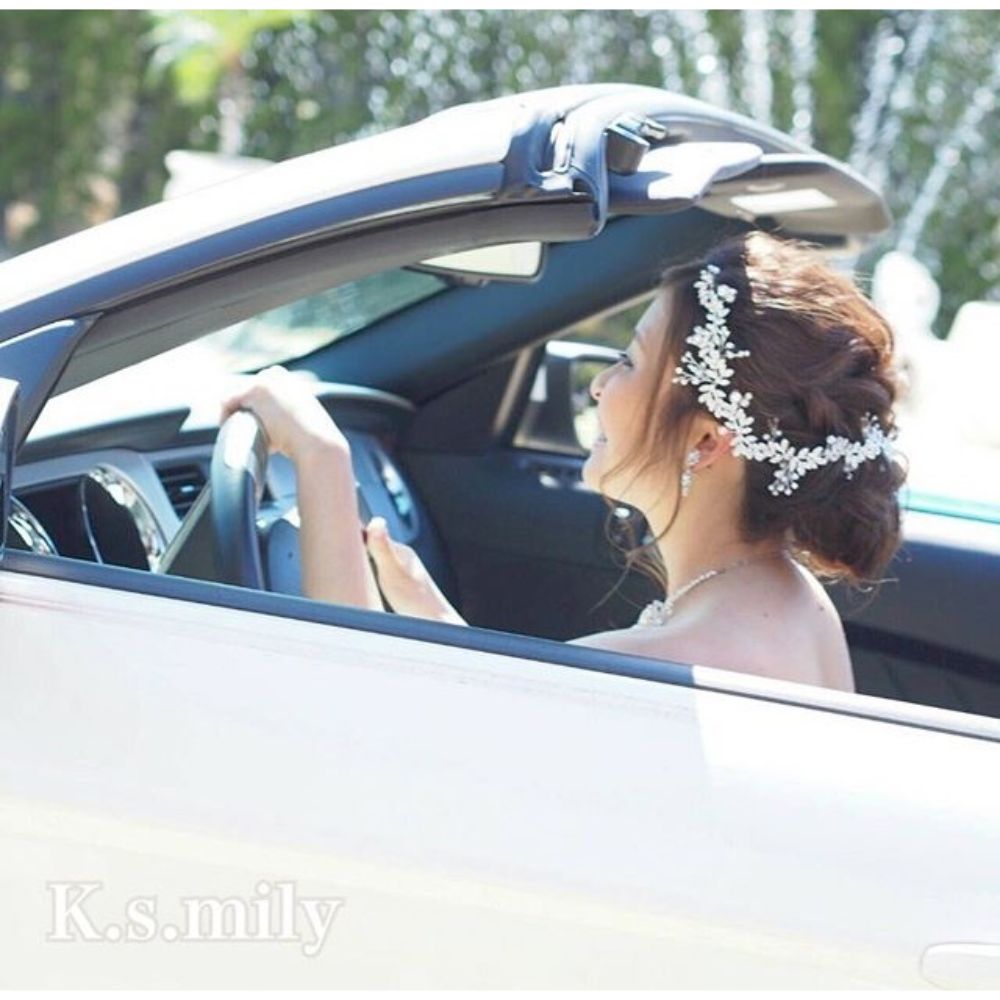 ブライダルヘッドドレス ビジュー パール 小枝アクセサリー a3 【結婚式 ヘアアクセサリー】