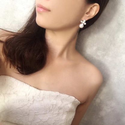 iris ジルコニアピアス 【結婚式 ピアス イヤリング】