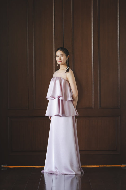 ウェディングドレス/9102440/ ティアードスレンダーライン【ウェディングドレス】