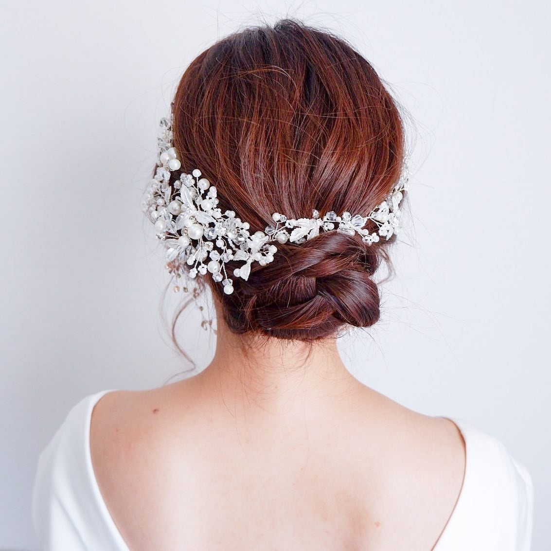 ブライダルヘッドドレス ビジュー リーフ 小枝ヘッドドレス a9 【結婚式　ヘアアクセサリー】