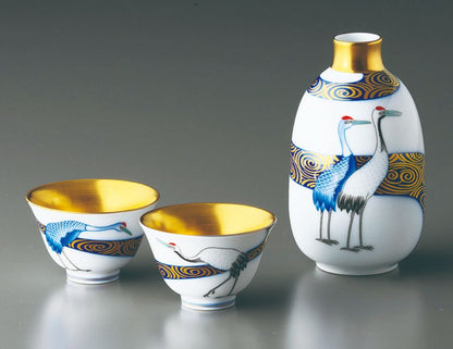 (光琳鶴)半酒器 【結婚式 ギフト 引き出物 食器類】