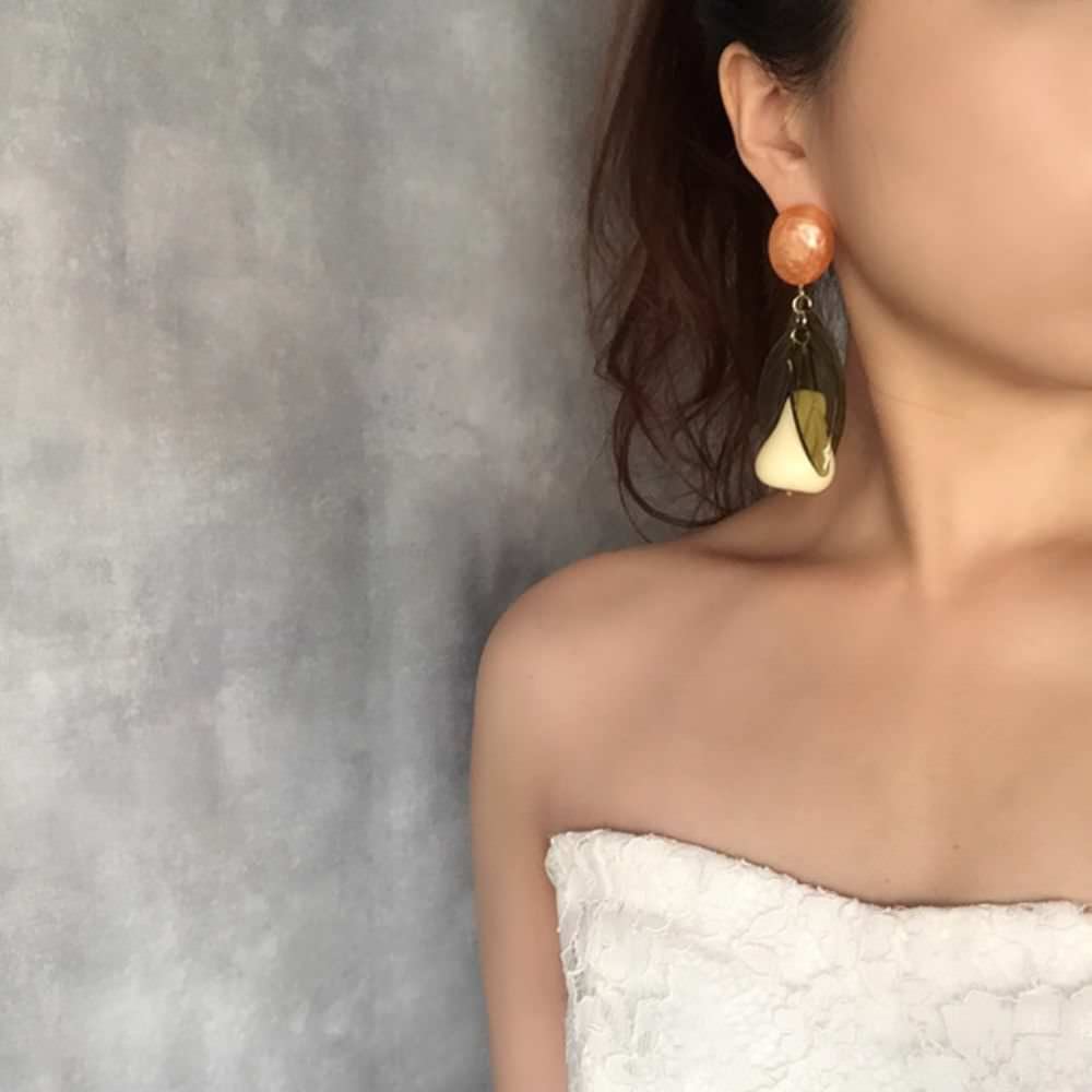 【ピアス・イヤリング】Lemon ピアス/ブライダルアクセサリー 【結婚式 ピアス イヤリング】