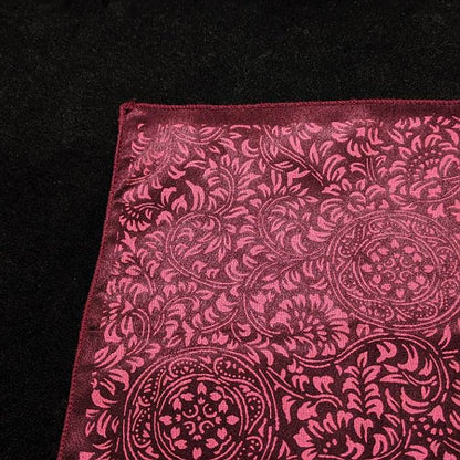 【着物職人手作り 金彩シルクポケットチーフ】ピンク レッド Nsplus 19914 【結婚式 ハンカチ チーフ 小物】