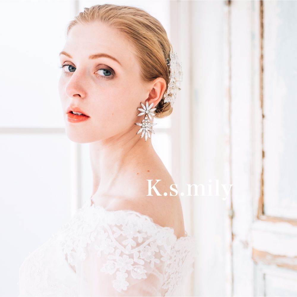 【ピアス】ブライダルピアス ビジュー ウエディング ピアス c2 【結婚式 ピアス イヤリング】