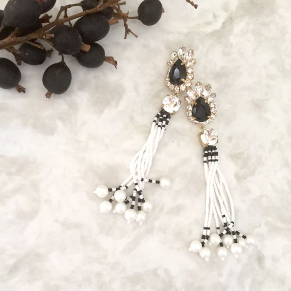 【ピアス・イヤリング】joie タッセルピアス/ブライダルアクセサリー 【結婚式 ピアス イヤリング】