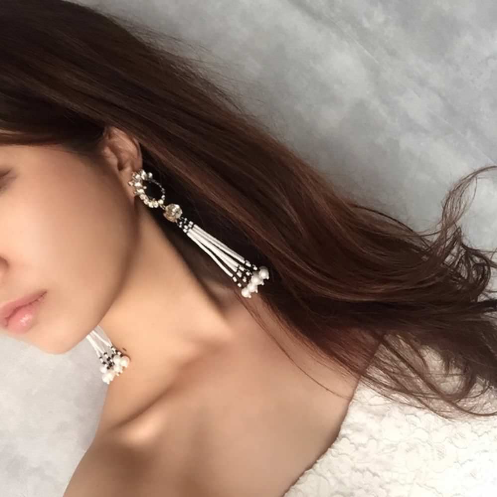 【ピアス・イヤリング】joie タッセルピアス/ブライダルアクセサリー 【結婚式 ピアス イヤリング】