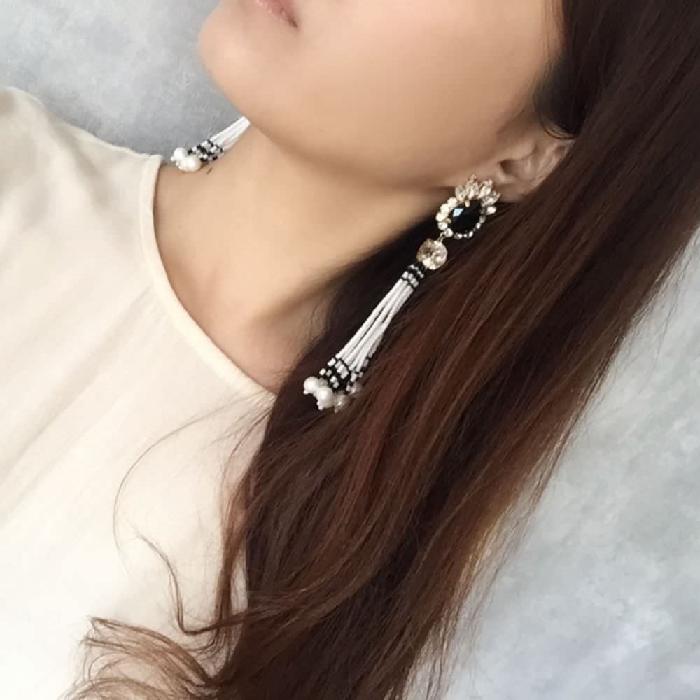 【ピアス・イヤリング】joie タッセルピアス/ブライダルアクセサリー 【結婚式 ピアス イヤリング】