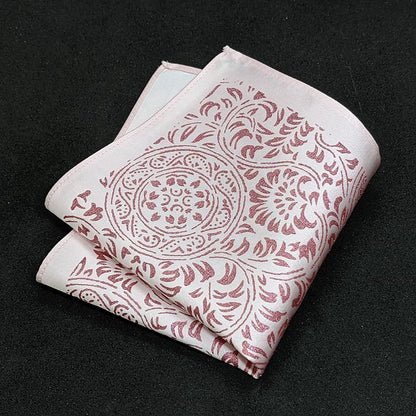 【着物職人手作り 金彩シルクポケットチーフ】ピンク Nsplus 19927 【結婚式 ハンカチ チーフ 小物】