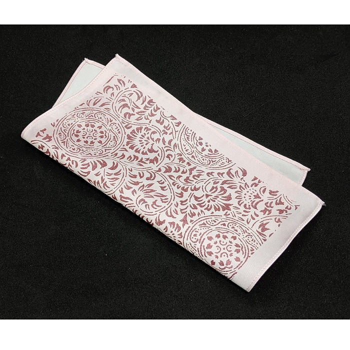 【着物職人手作り 金彩シルクポケットチーフ】ピンク Nsplus 19927 【結婚式 ハンカチ チーフ 小物】