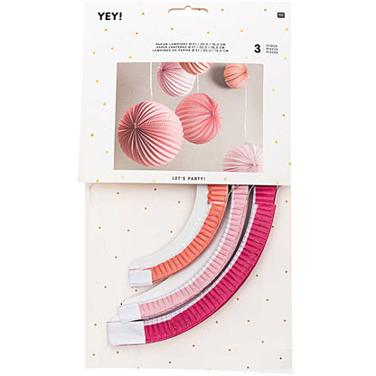 PAPER LANTERNS, SUMMER<誕生日 ウェディング パーティーデコレーション アコーディオンボール ピンク> 【結婚式 その他ウェルカムグッズ】