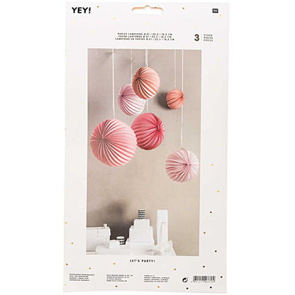 PAPER LANTERNS, SUMMER<誕生日 ウェディング パーティーデコレーション アコーディオンボール ピンク> 【結婚式 その他ウェルカムグッズ】