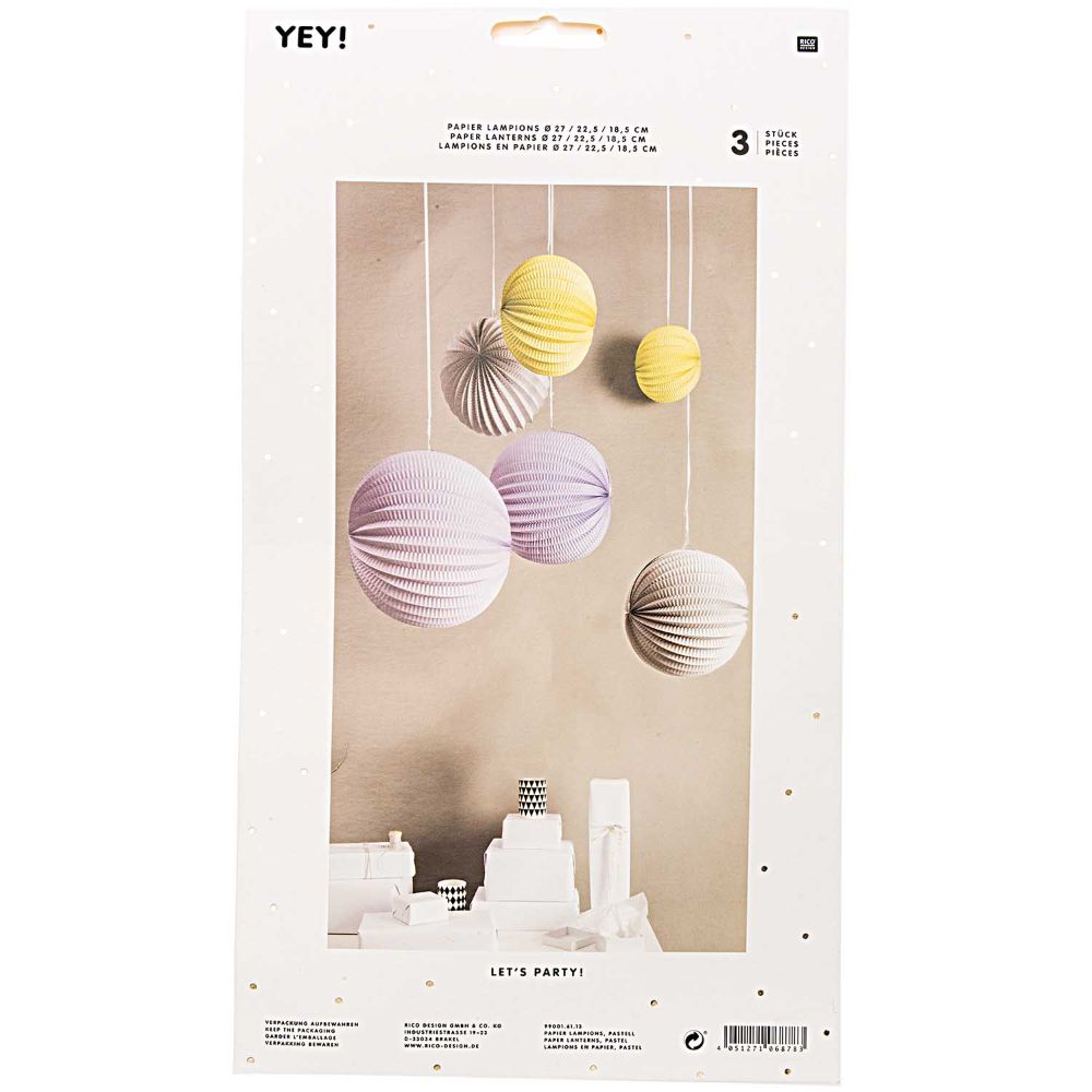 PAPER LANTERNS, PASTEL<誕生日 ウェディング パーティーデコレーション ラプンツェル アコーディオンボール> 【結婚式 その他ウェルカムグッズ】
