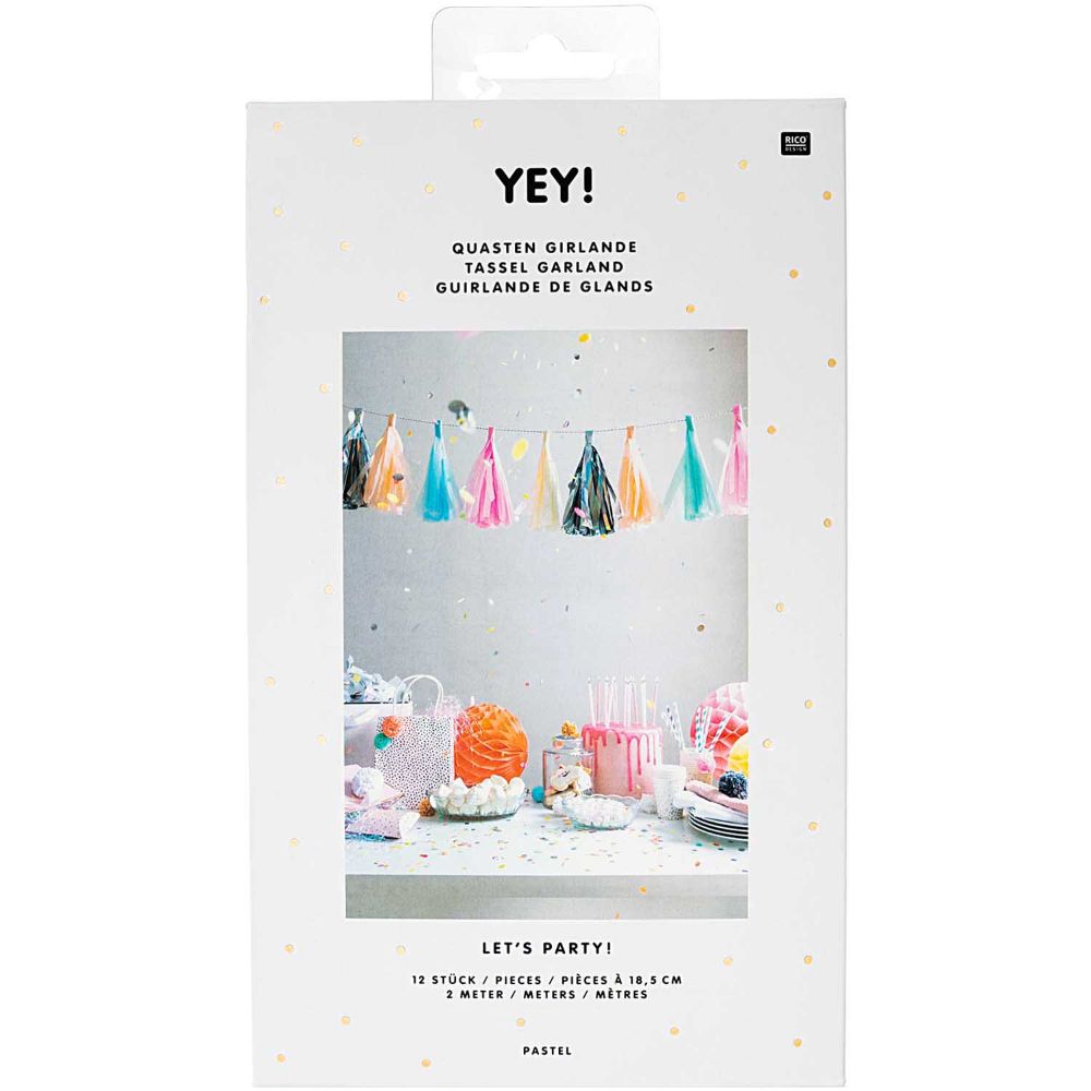 TASSEL GARLAND,PASTEL, FSCMIX <完成品> 【結婚式 その他ウェルカムグッズ】