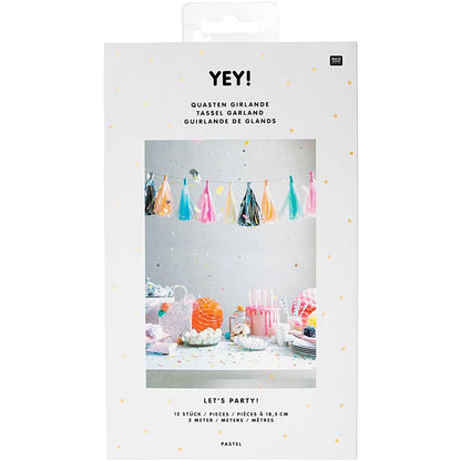 TASSEL GARLAND,PASTEL, FSCMIX <完成品> 【結婚式 その他ウェルカムグッズ】