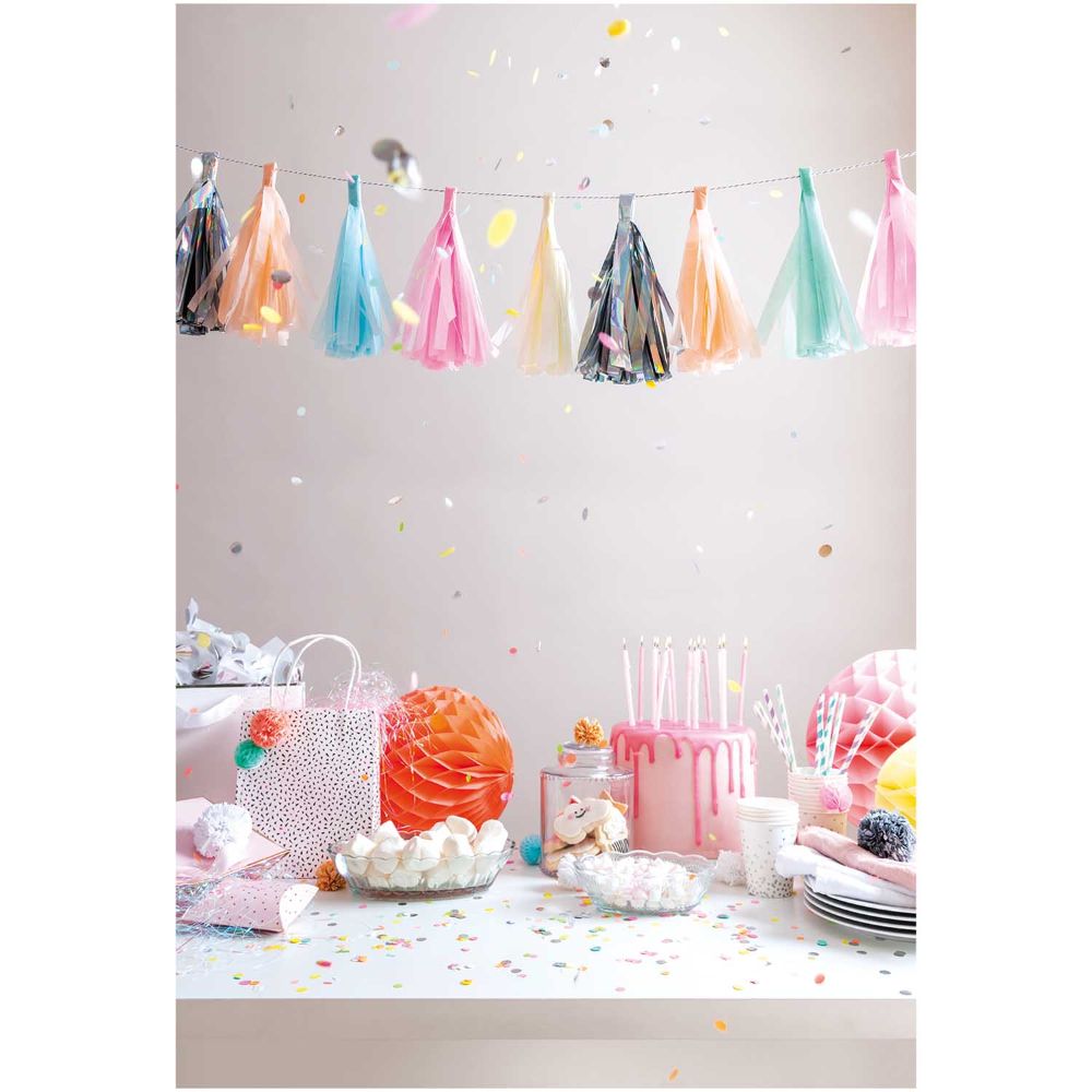 TASSEL GARLAND,PASTEL, FSCMIX <完成品> 【結婚式 その他ウェルカムグッズ】