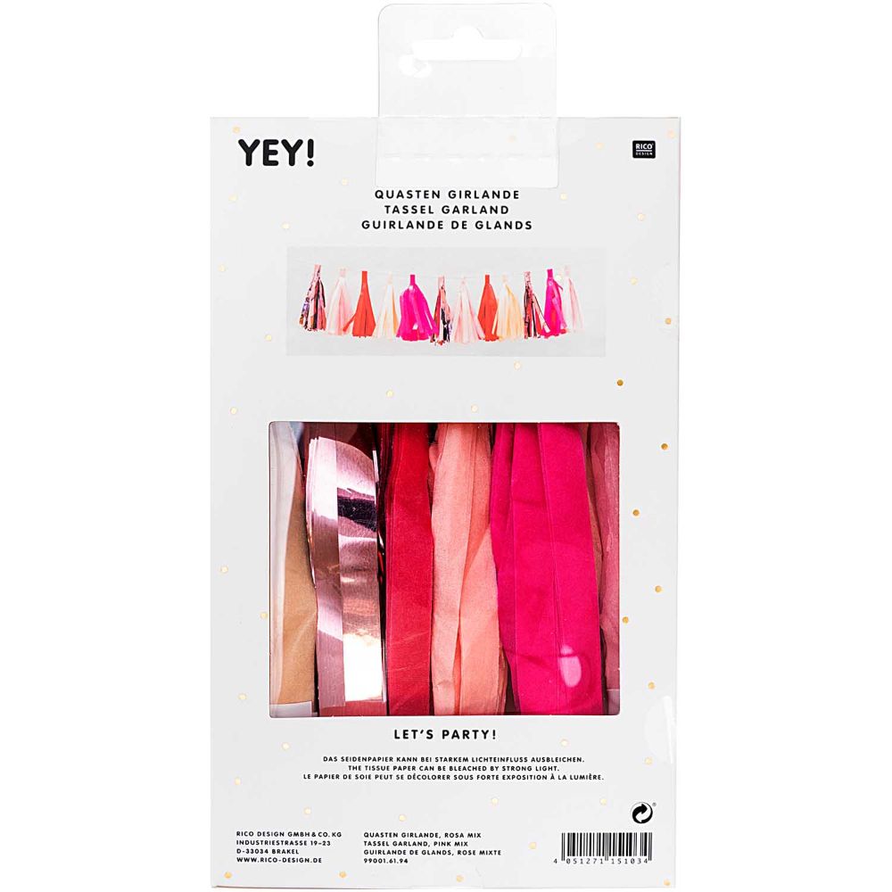 TASSEL GARLAND,PINK MIX,FSCMIX <完成品> 【結婚式 その他ウェルカムグッズ】