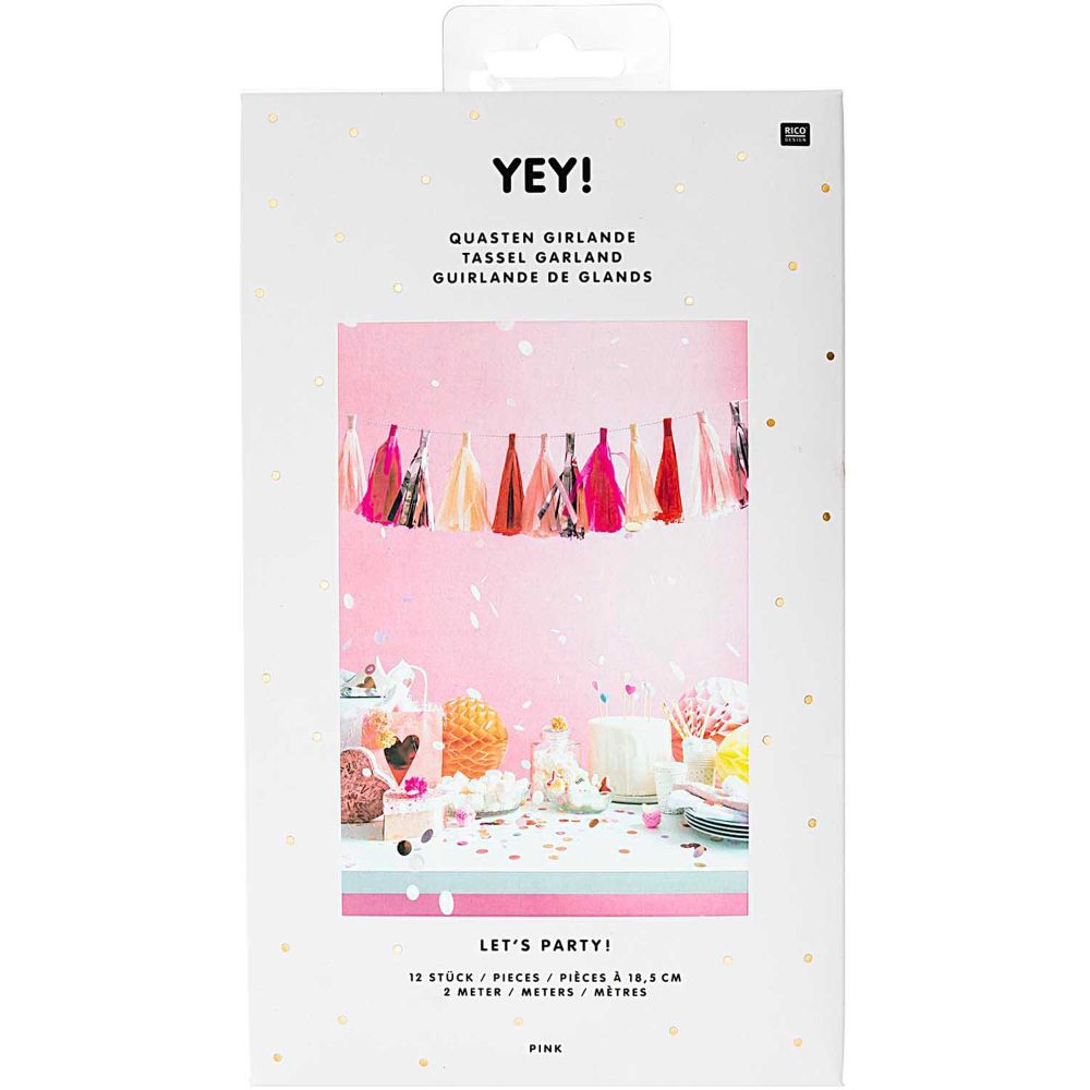 TASSEL GARLAND,PINK MIX,FSCMIX <完成品> 【結婚式 その他ウェルカムグッズ】