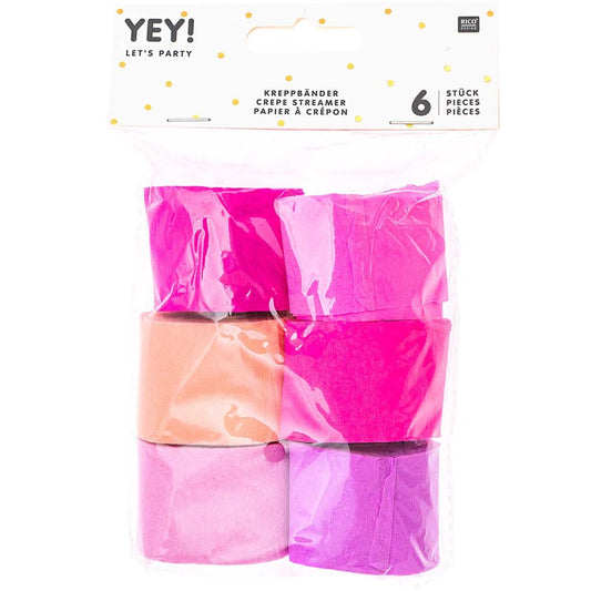 CREPE STREAMER, PINK MIX 【結婚式 挙式 披露宴 演出グッズ】