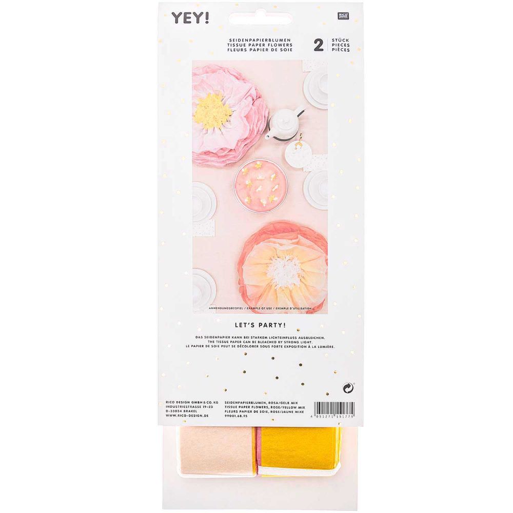 TISSUE PAP FLOW,ROSE/YELLO MIX 【結婚式 その他ウェルカムグッズ】