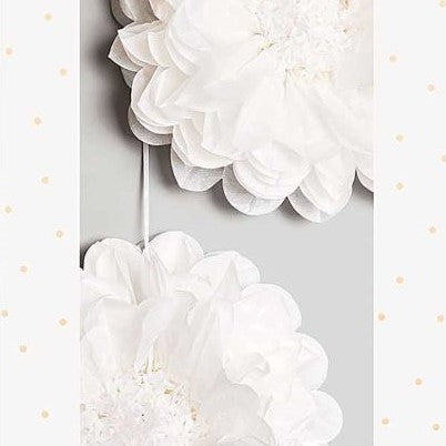 TISSUE PAPER FLOWERS, WHITE　【結婚式　その他ウェルカムグッズ】