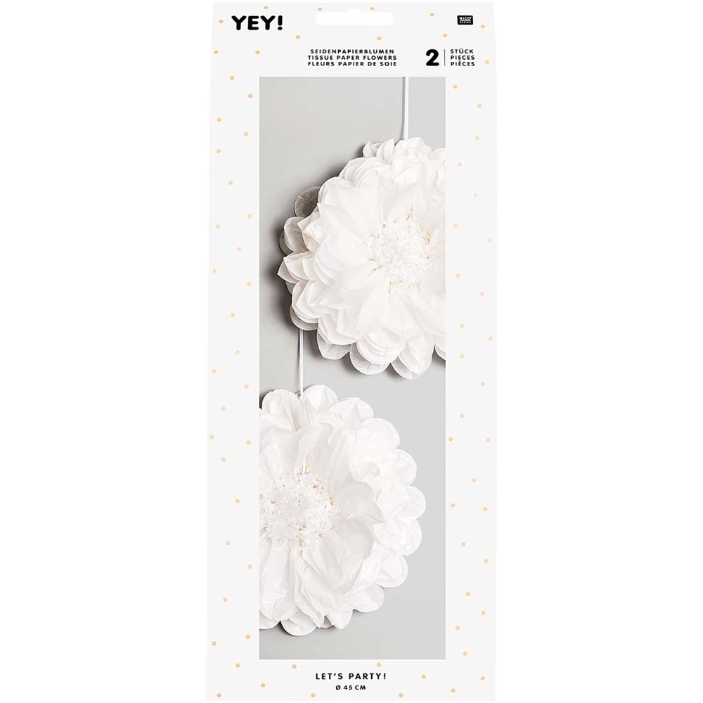 TISSUE PAPER FLOWERS, WHITE 【結婚式 その他ウェルカムグッズ】