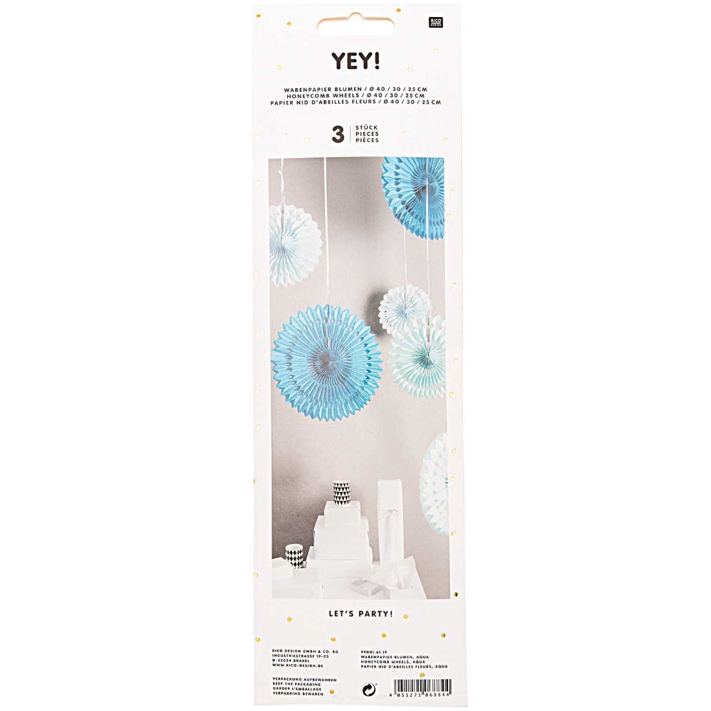 HONEYCOMB WHEELS, AQUA,FSCMIX 【結婚式 その他ウェルカムグッズ】