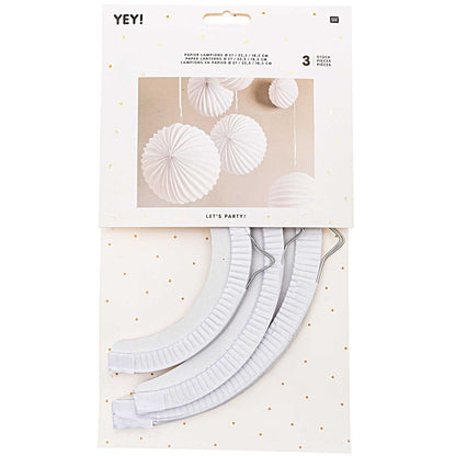 PAPER LANTERNS, WHITE, FSCMIX<誕生日 ウェディング パーティーデコレーション アコーディオンボール ホワイト> 【結婚式 その他ウェルカムグッズ】