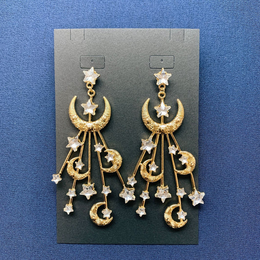 【ピアス】moonstarシャンデリアピアス 0998 【結婚式 ピアス イヤリング】