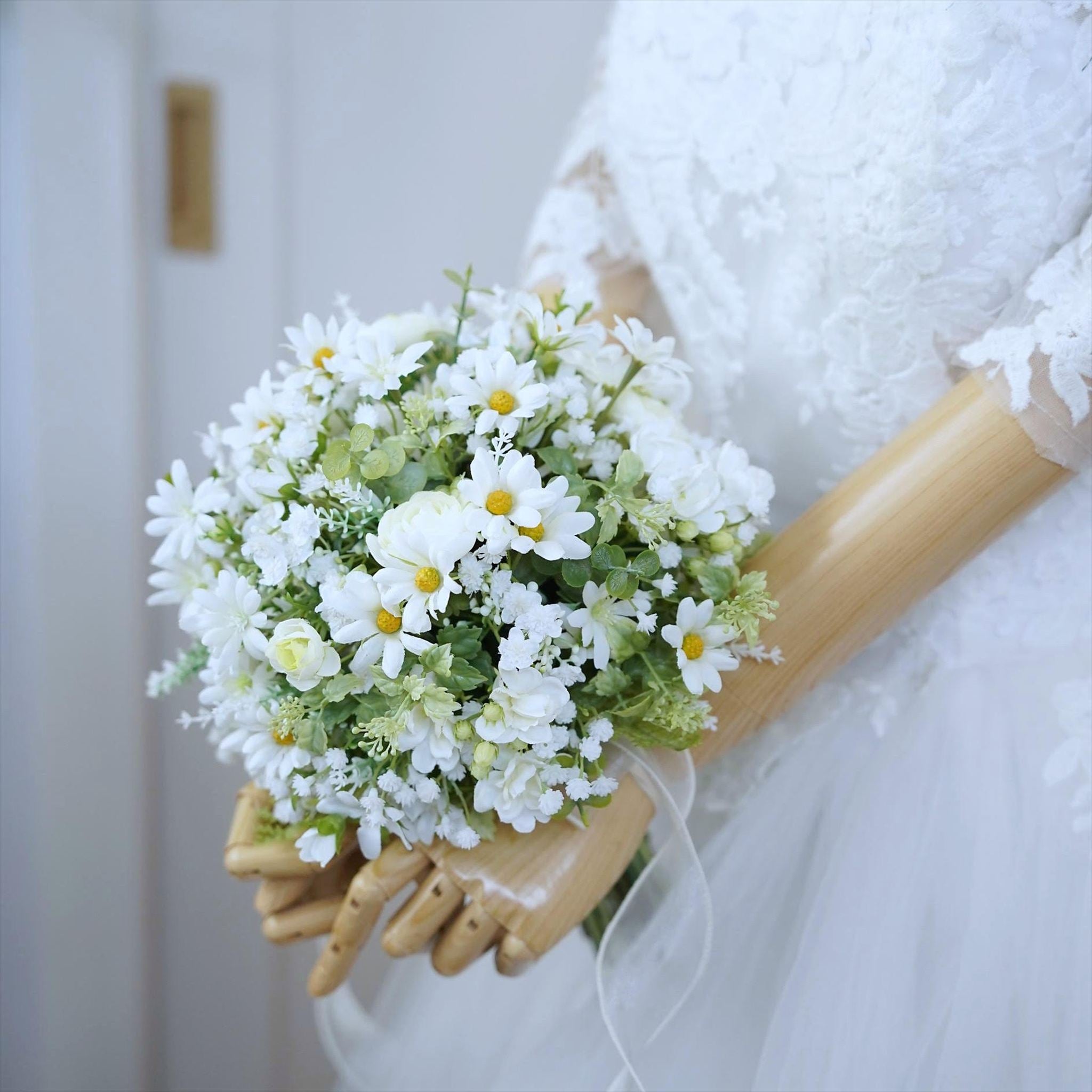 白い小花のナチュラルブーケ【結婚式 フワラー アーティフィシャル