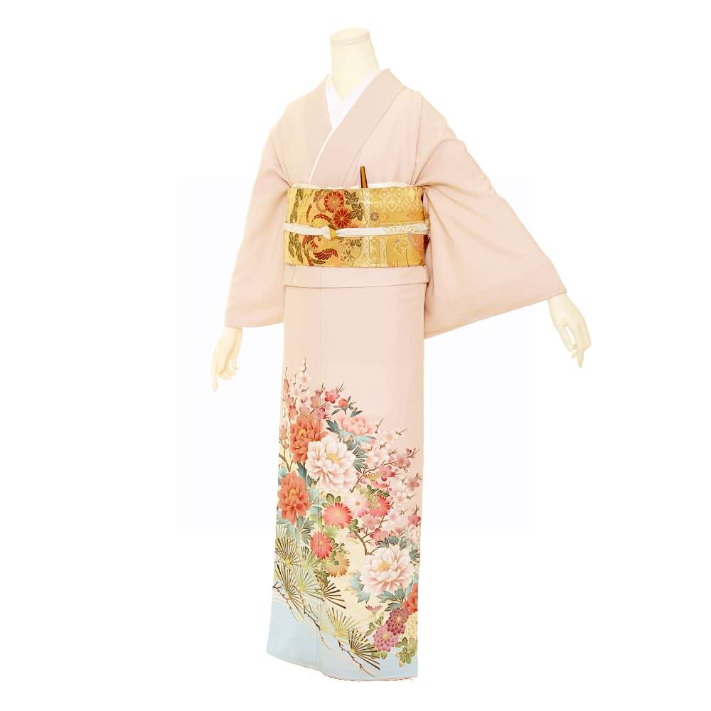 【JAPAN STYLE】色留袖A-03-c 【結婚式 訪問着 色留袖 レンタル】