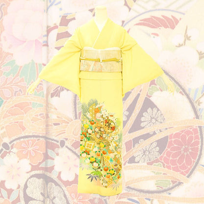 【JAPAN STYLE】色留袖A-06-c 【結婚式 訪問着 色留袖 レンタル】