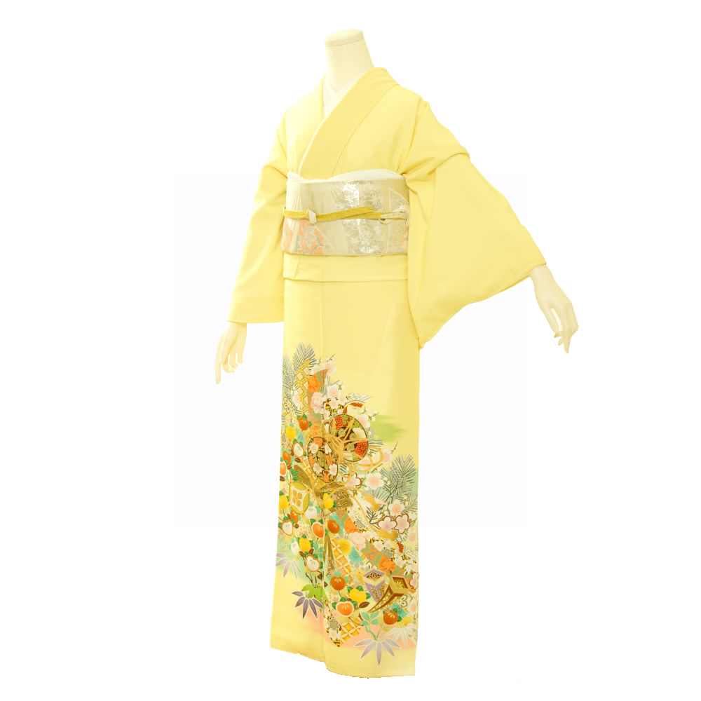 【JAPAN STYLE】色留袖A-06-c 【結婚式 訪問着 色留袖 レンタル】