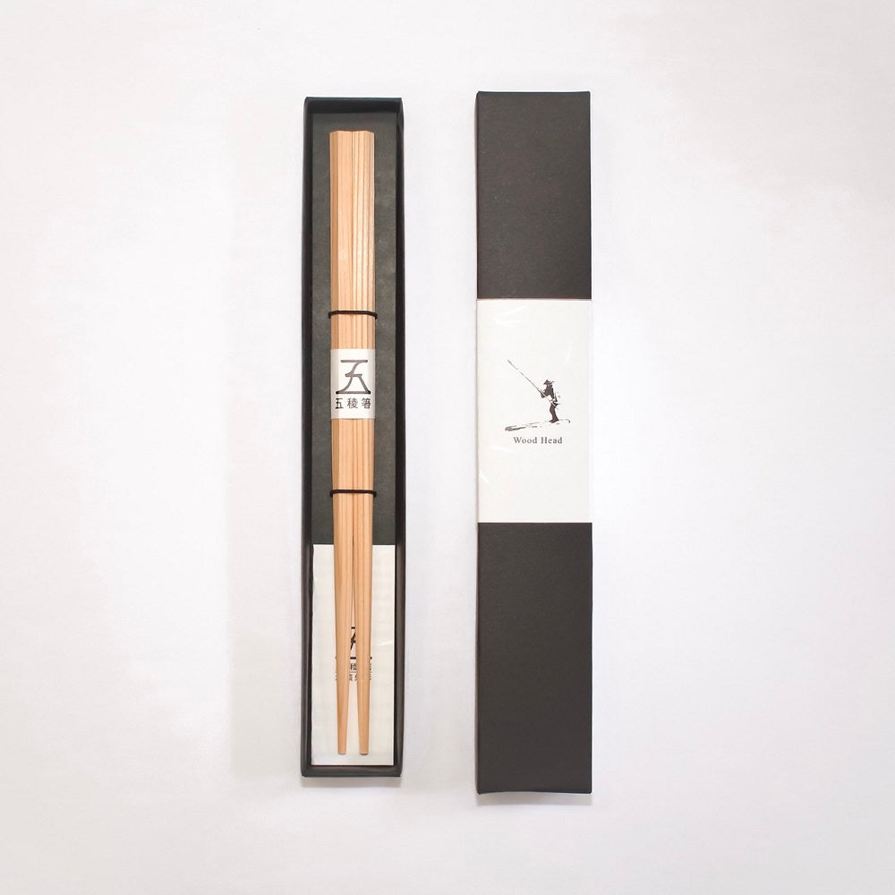 一膳ギフト 五稜箸木頭朱杉 【結婚式 ギフト 引き出物 食器類】