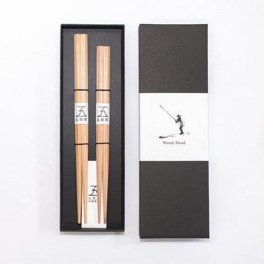 夫婦膳ギフト 五稜箸木頭朱杉 【結婚式 ギフト 引き出物 食器類】