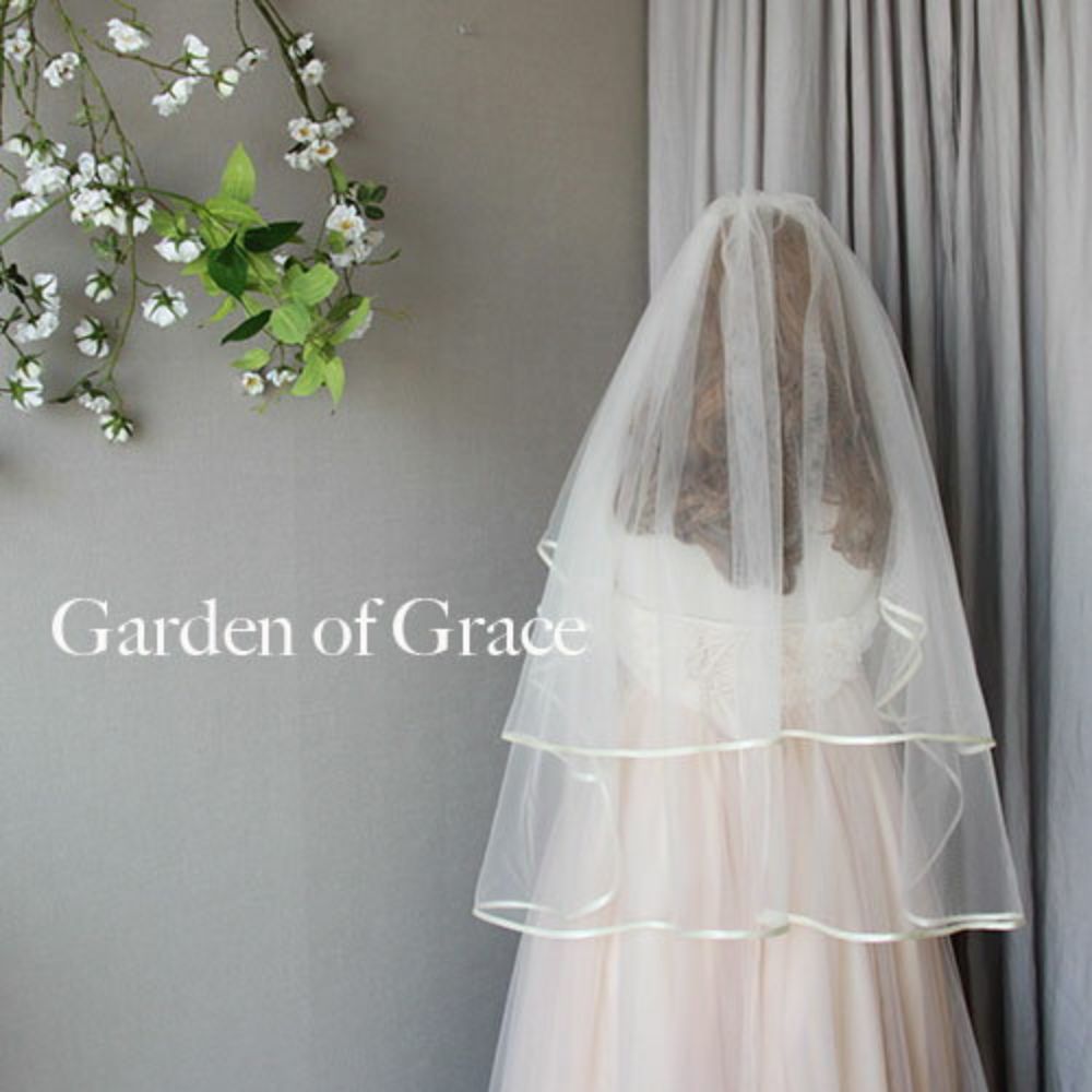 パイピングサテンベール3m 【結婚式 ベール】