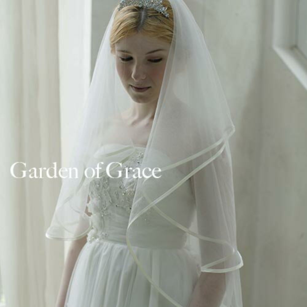 パイピングサテンベール3m 【結婚式 ベール】